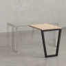 Брифинг прямой, с парящей столешнецей, на U-образном каркасе 1500x600x750 RM074-15x6 Вяз Швейцарский светлый/Черный