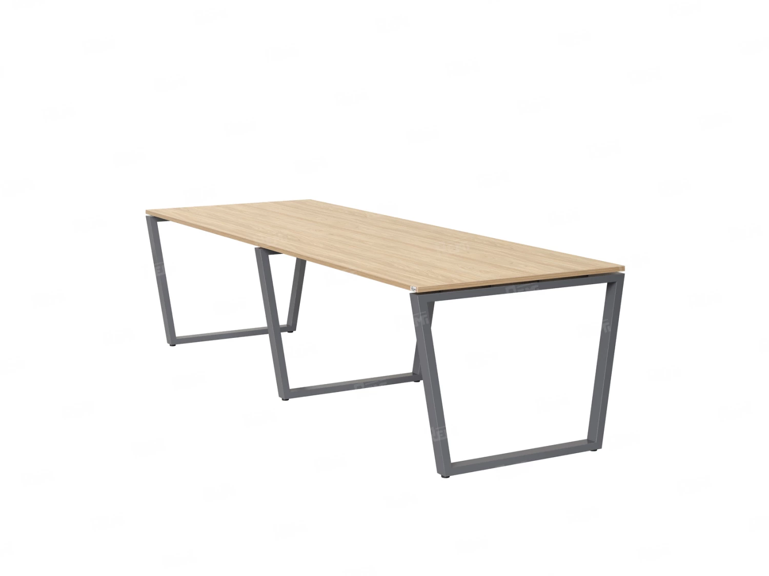 Cтол для переговоров, на V-обазном каркасе 2200x1400x750 RM082-220x140 Вяз Швейцарский светлый/Серый