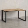 Стол угловой, О-опора, правый 1600x600/900x750, RM054-16x6-9 Дуб Юстус/Черный