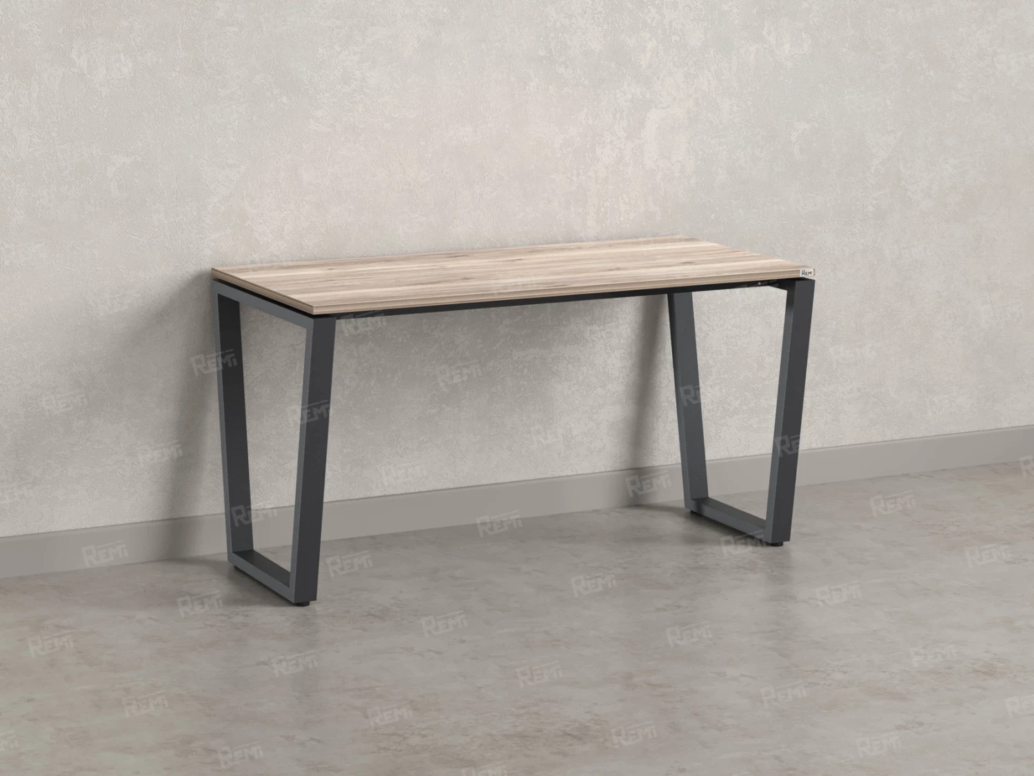 Стол прямой на U-образных опорах 1400x600x750 RM003-14x6 Дуб Маувелла/Серый