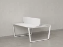 Бенч-система, 2 рабочих места, с одним тканевым экраном 1800x1200x750 RM172-1-18x12 Белый/Белый