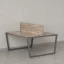 Бенч-система, 2 рабочих места, с одним экраном ЛДСП 1200x1200x750 RM172-2-12x12 Дуб Маувелла/Серый