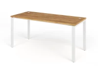 Стол прямой на металлокаркасе 1600x700x750 RTD067 Таксония медовая/Белый
