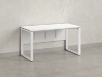 Стол прямой, О-опоры, экран ЛДСП,парящая стол-ца 1800x800x750 RM008-18x8 Белый/Белый