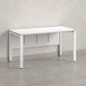 Стол прямой, П-опоры, экран ЛДСП,парящая стол-ца 1800x700x750 RM007-18x7 Белый/Белый