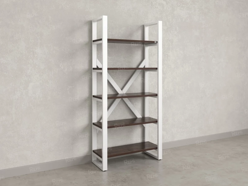 Стеллаж, 5 уровней 900x370x1920 RM131-90x37 Дуб Апрельский шоколад/Белый