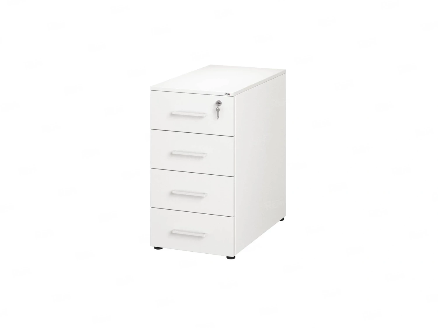 Тумба приставная, 4 ящика 400x800x750 RM121-40x80 Белый/Белый