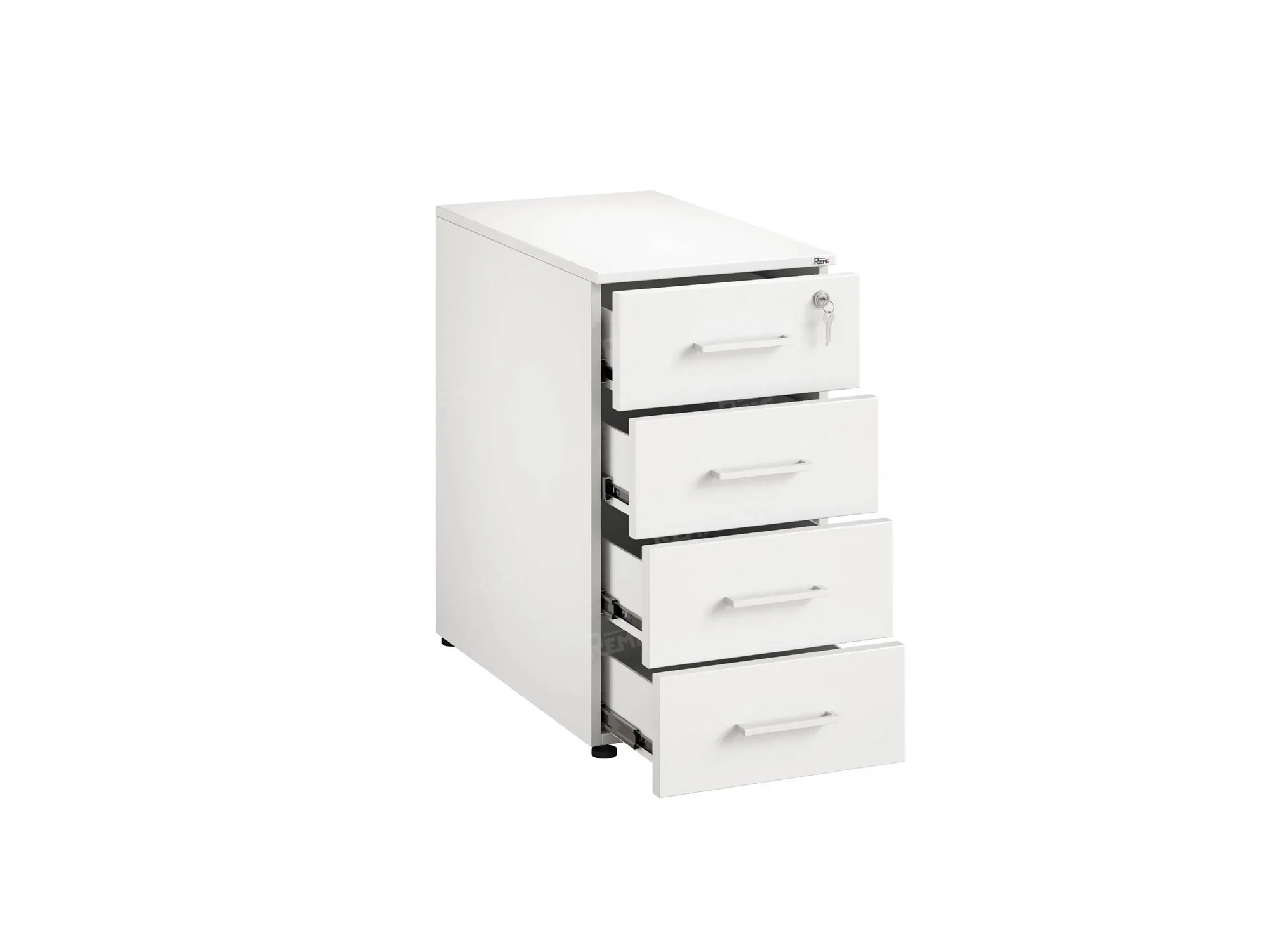 Тумба приставная, 4 ящика 400x800x750 RM121-40x80 Белый/Белый