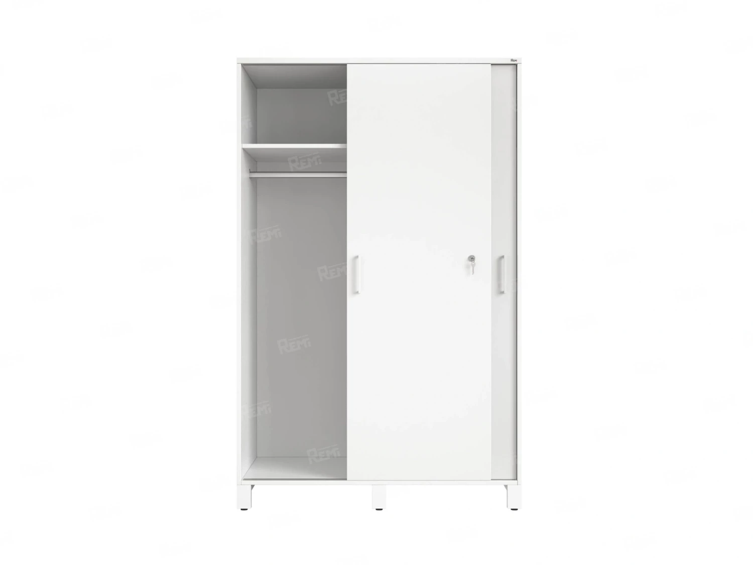 Шкаф-купе, штанга, 1 полка 1200x600x1900 RM163-90x60 Белый/Белый