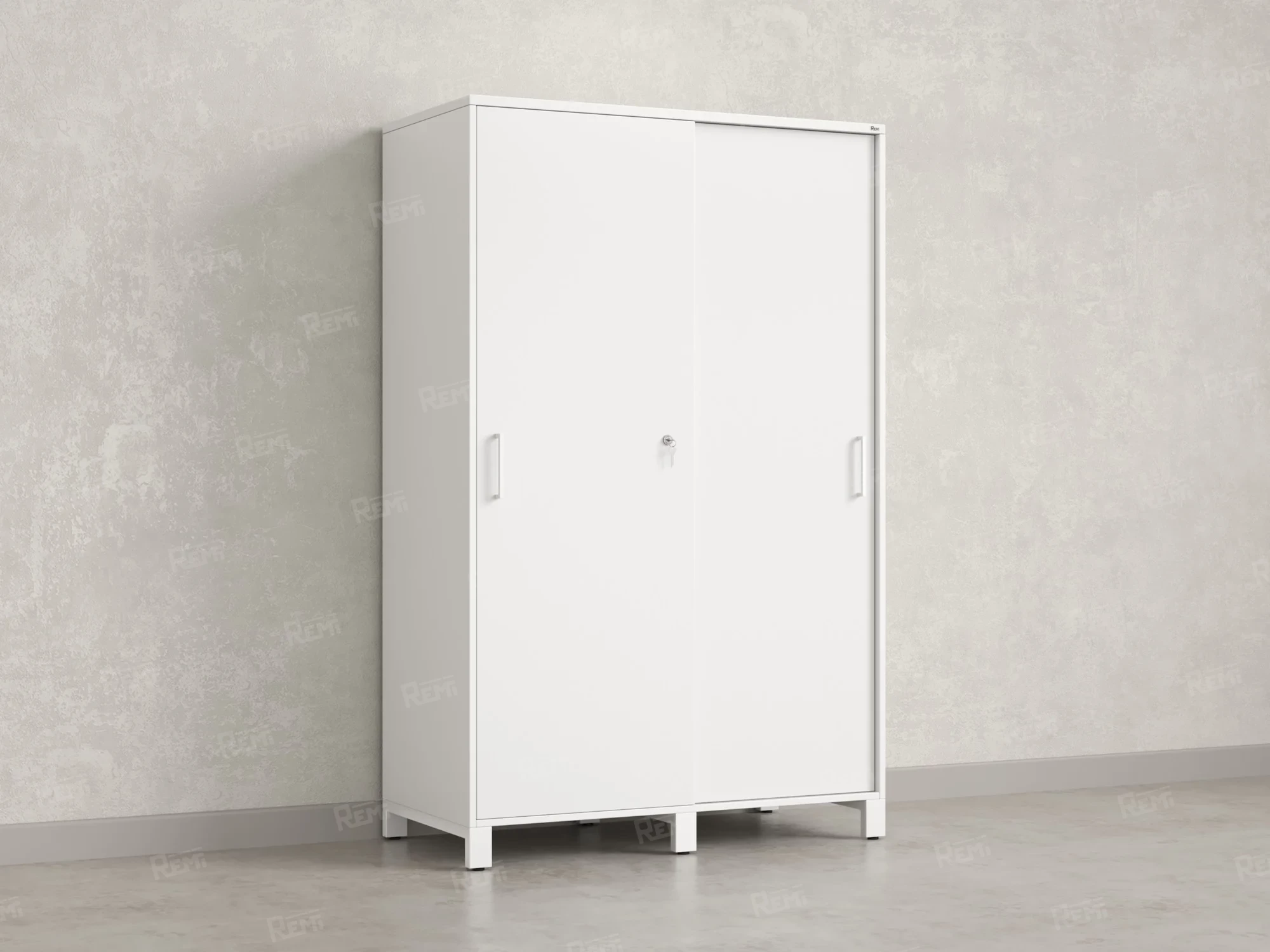 Шкаф-купе, штанга, 1 полка 1200x600x1900 RM163-90x60 Белый/Белый