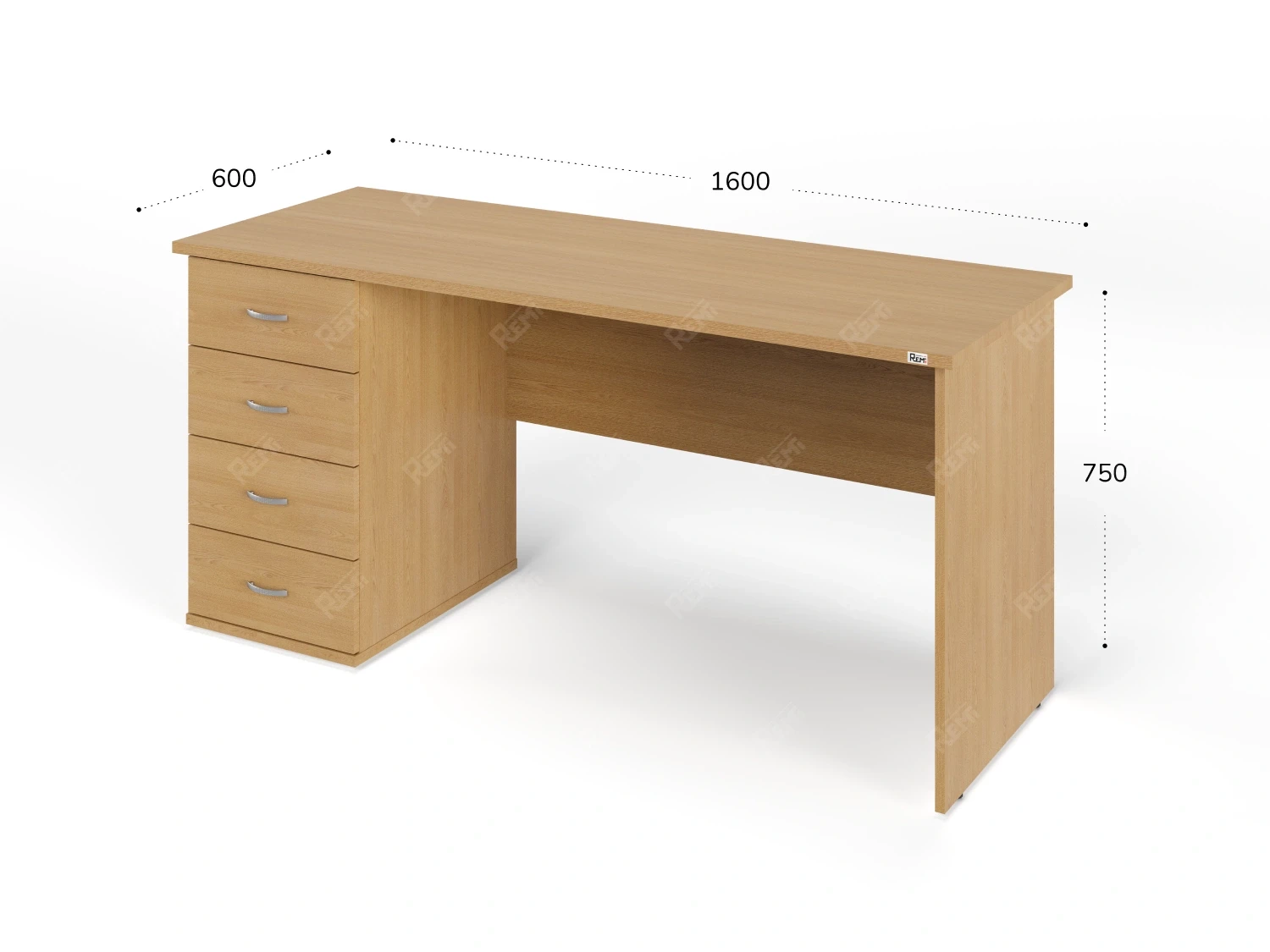 Однотумбовый стол RLG007 160x60x75 Бук, Серия ЛАЙТ | LIGHT