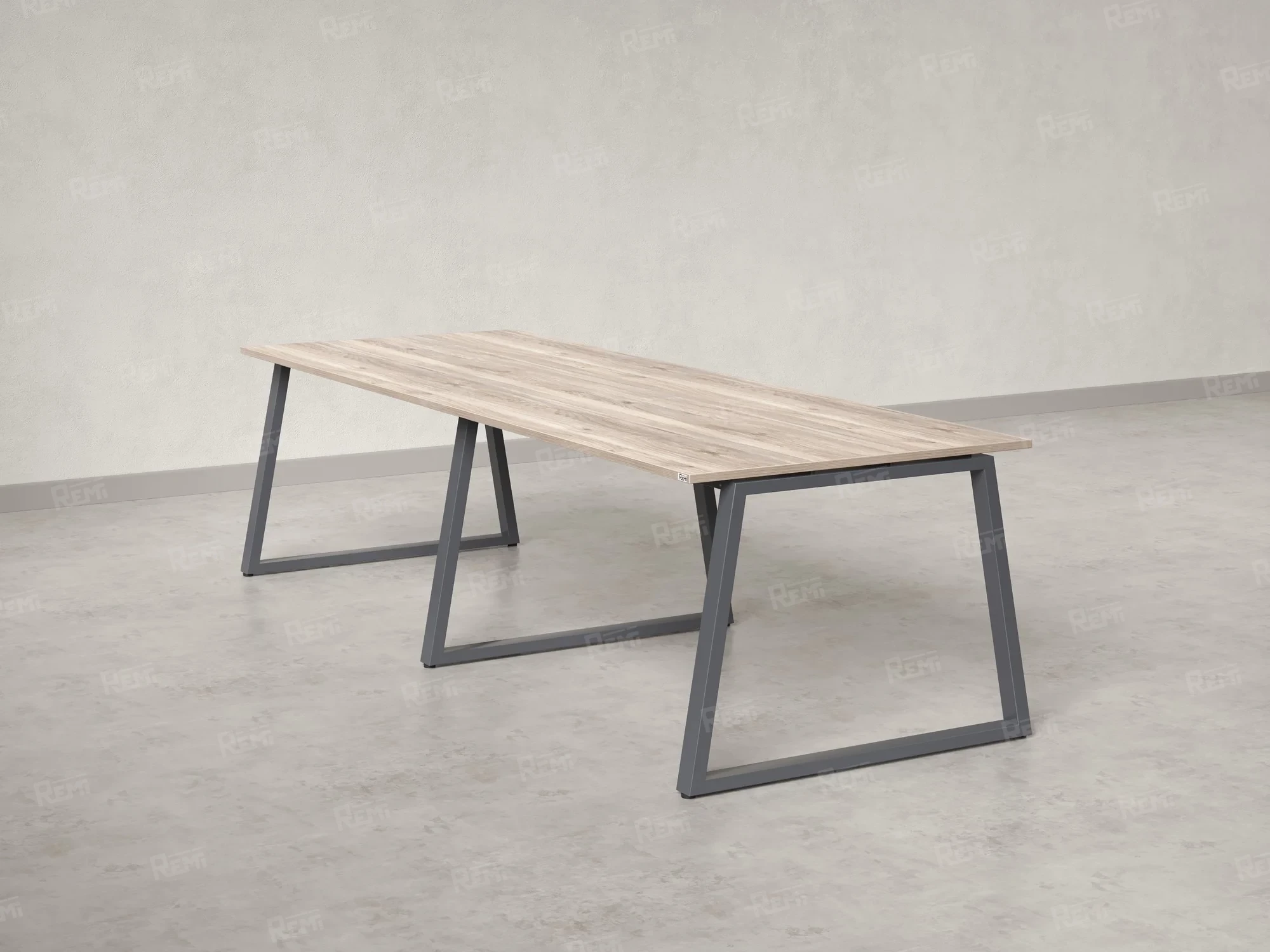 Cтол для переговоров, на A-обазном каркасе 2300x1450x750 RM083-230x145 Дуб Маувелла/Серый