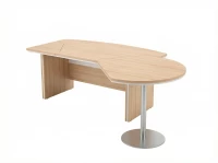 BRL RB069-235x150R Стол руководителя с брифингом правый 2350х1500х760 Акация/Белый