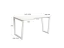 Стол угловой, U-опора, левый 1400x700/900x750, RM051-14x7-9 Белый/Белый