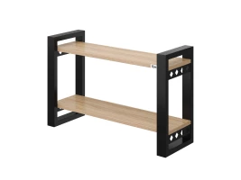 Полка настенная 900x200x500 RM194-90x20 Вяз Швейцарский светлый/Черный