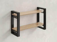 Полка настенная 900x200x500 RM194-90x20 Вяз Швейцарский светлый/Черный