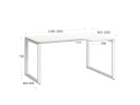 Стол угловой, О-опора, правый 1600x700/900x750, RM054-16x7-9 Белый/Белый