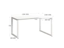 Стол угловой, О-опора, правый 1600x700/900x750, RM054-16x7-9 Белый/Белый