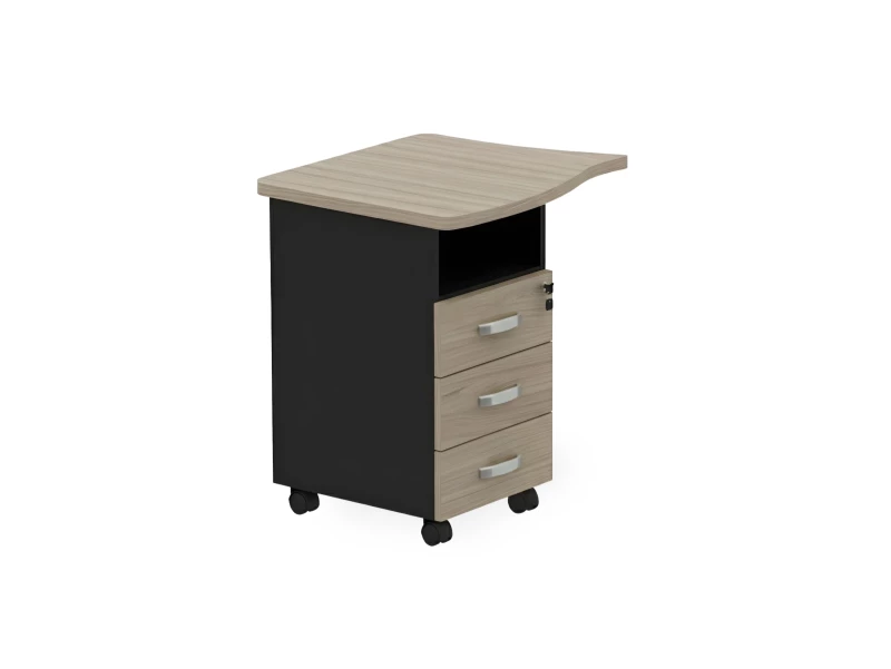 BRL RB090-77х67L Тумба приставная левая 770х670х740 Шорвуд/Черный