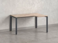 Стол угловой, П-опора, правый 1600x900/1200x750, RM052-16x9-12 Дуб Маувелла/Серый