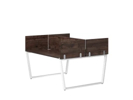 Бенч-система, 2 рабочих места, 5 ЛДСП экранов 1000x1200x750 RM172-4-10x12 Дуб Апрельский шоколад/Белый