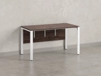 Стол прямой на П-образных опорах, экран ЛДСП 1600x600x750 RM005-16x6 Дуб Апрельский шоколад/Белый
