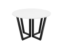 Круглый стол на U-образных опорах 1200x1200x750 RM188-12x12 Белый/Черный