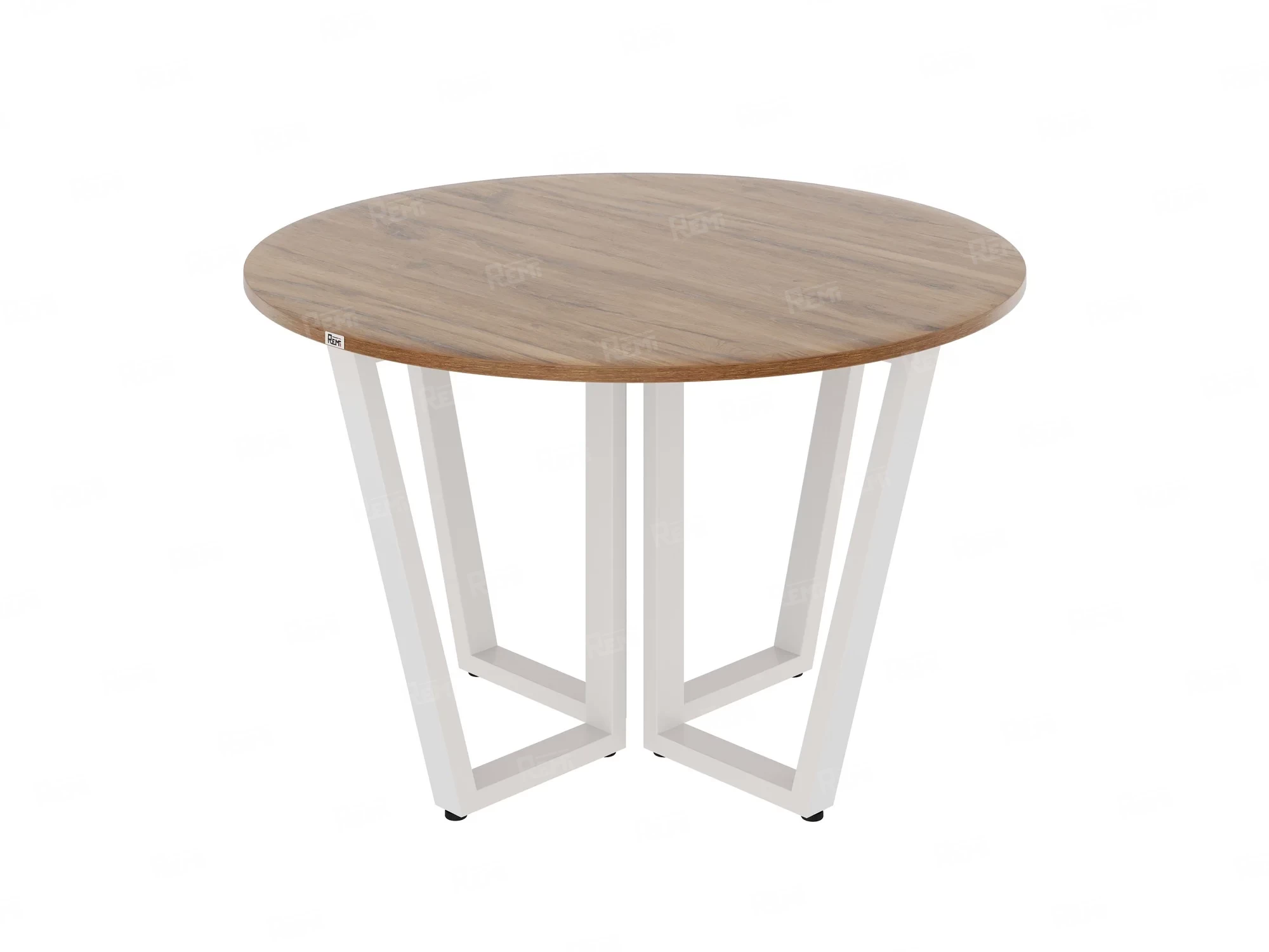 Круглый стол на U-образных опорах 1800x1800x750 RM188-18x18 Дуб Юстус/Белый