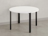 Круглый стол на П-образных опорах 1600x1600x750 RM186-16x16 Белый/Черный
