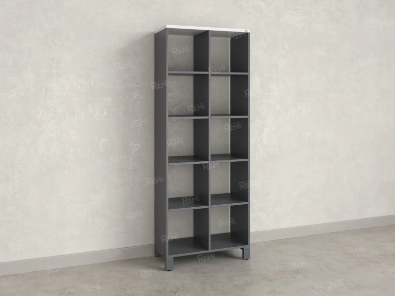 Стеллаж, 10 ячеек 750х370х1980 RM142-75x37 Серый/Серый