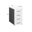 Тумба приставная, 4 ящика 400x800x750 RM121-40x80 Белый/Серый