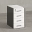 Тумба приставная, 4 ящика 400x800x750 RM121-40x80 Белый/Серый