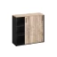 Низкий шкаф-купе, 3 полки, на регулируемых опорах 1200x420x1100 RM129-120x42 Дуб Маувелла/Черный