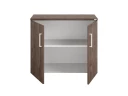 Шкаф низкий распашной, регулируемые опоры, 2 уровня 900x420x750 RM148-90x42 Дуб Апрельский шоколад/Белый