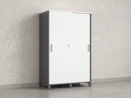 Шкаф-купе, штанга, 1 полка 1200x600x1900 RM163-90x60 Белый/Серый