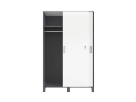 Шкаф-купе, штанга, 1 полка 1200x600x1900 RM163-90x60 Белый/Серый
