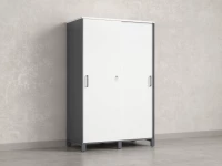 Шкаф-купе, штанга, 1 полка 1200x600x1900 RM163-90x60 Белый/Серый