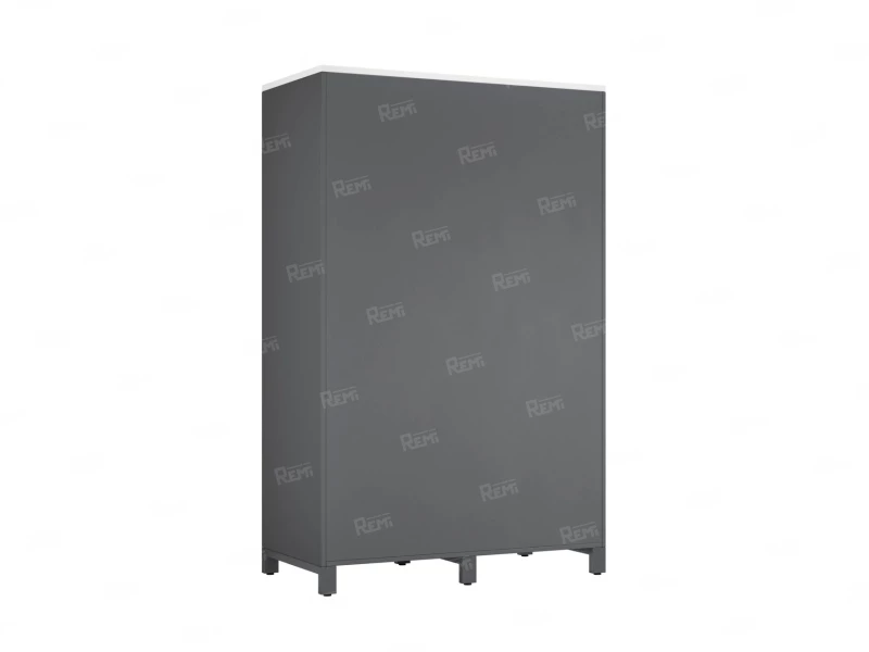 Шкаф-купе, штанга, 1 полка 1200x600x1900 RM163-90x60 Белый/Серый
