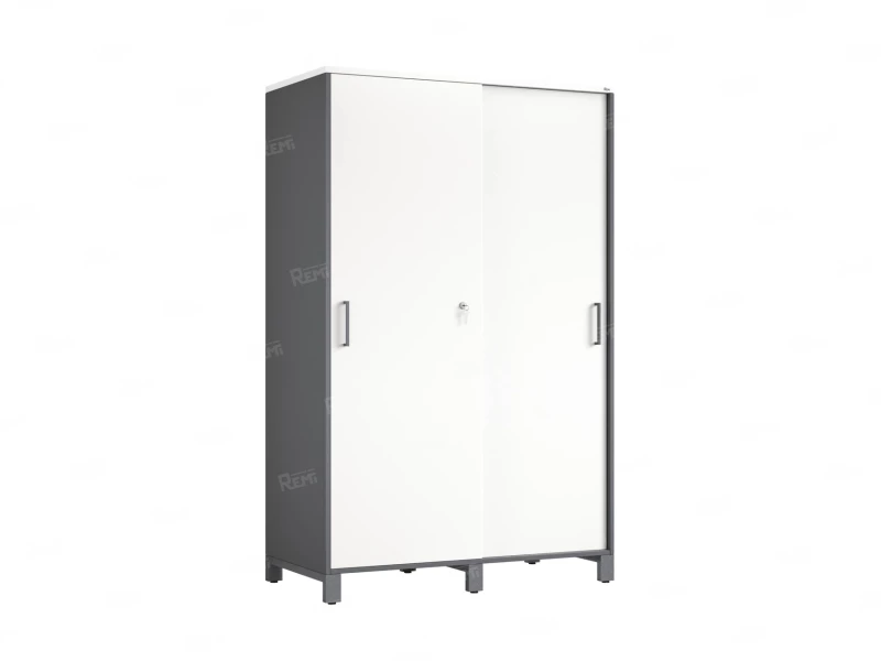 Шкаф-купе, штанга, 1 полка 1200x600x1900 RM163-90x60 Белый/Серый