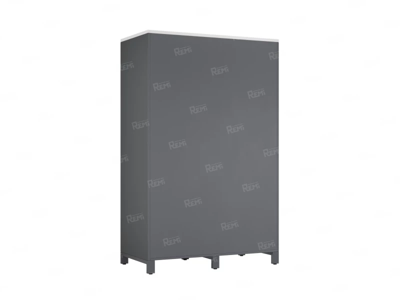 Шкаф-купе, штанга, 1 полка 1200x600x1900 RM163-90x60 Белый/Серый