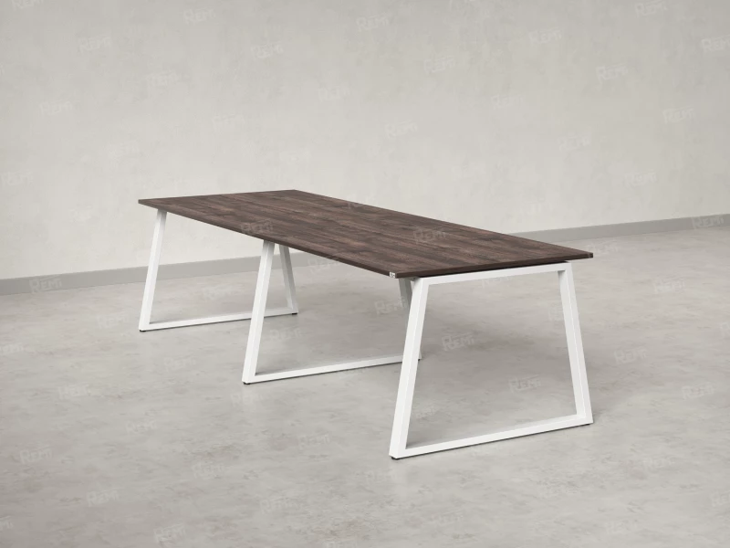 Cтол для переговоров, на A-обазном каркасе 2400x1450x750 RM083-240x145 Дуб Апрельский шоколад/Белый