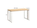 Стол прямой на О-образных опорах 1400x700x750 RM040-14x7 Вяз Швейцарский светлый/Белый