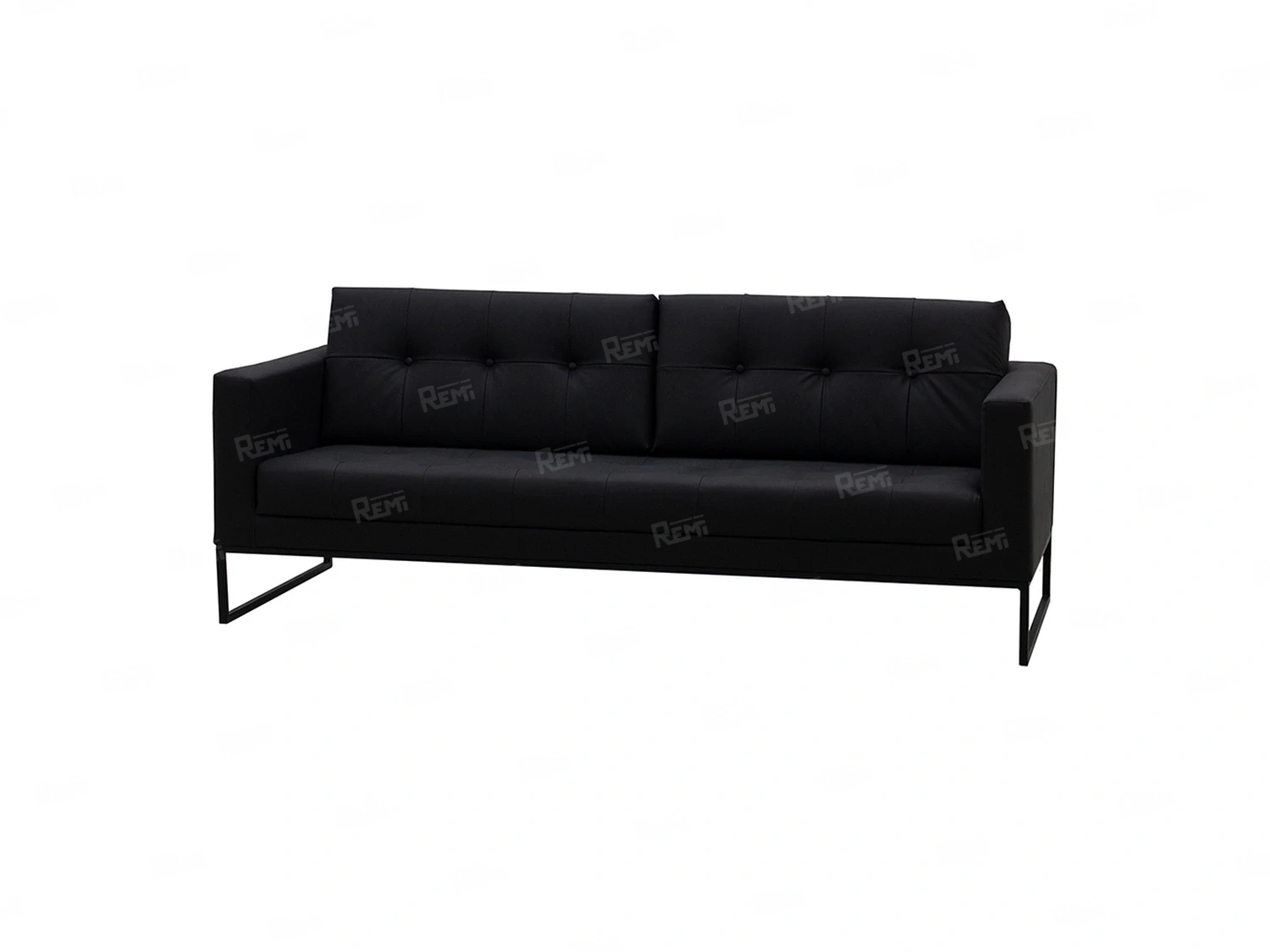 Диван Пан на 3 места цвет Черный