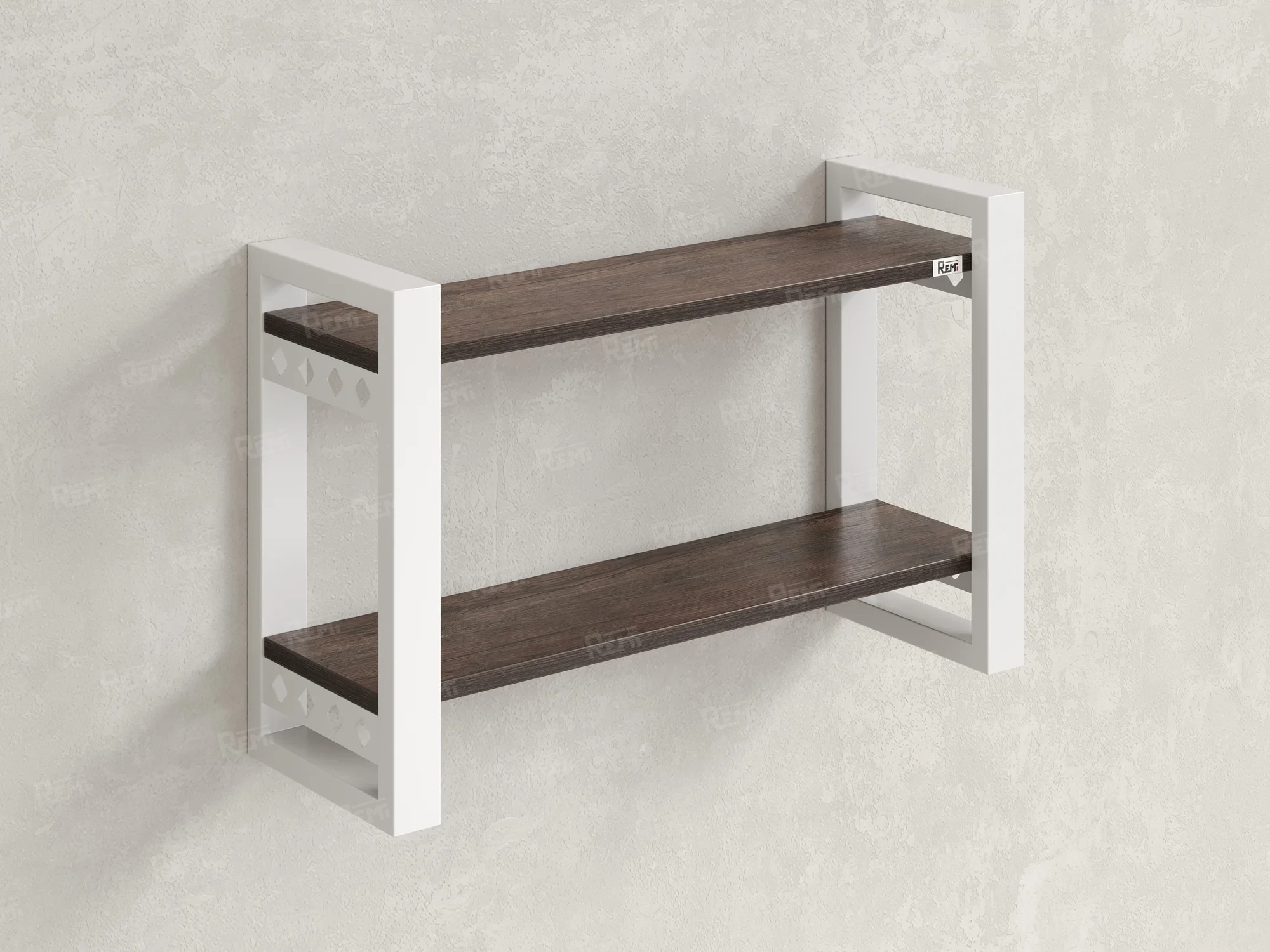 Полка настенная 900x200x500 RM194-90x20 Дуб Апрельский шоколад/Белый