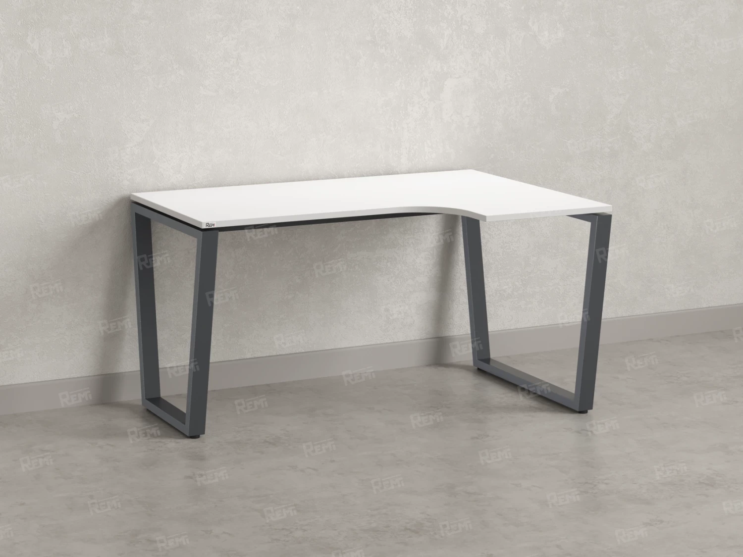Стол угловой, U-опора, правый 1800x700/900x750, RM050-18x7-9 Белый/Серый