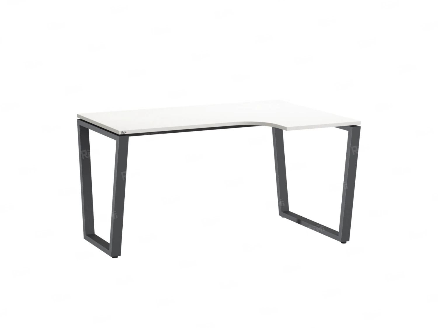 Стол угловой, U-опора, правый 1800x700/900x750, RM050-18x7-9 Белый/Серый