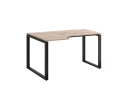 Стол угловой, О-опора, левый 1400x900/1200x750, RM055-14x9-12 Дуб Маувелла/Черный