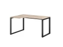 Стол угловой, О-опора, левый 1400x900/1200x750, RM055-14x9-12 Дуб Маувелла/Черный