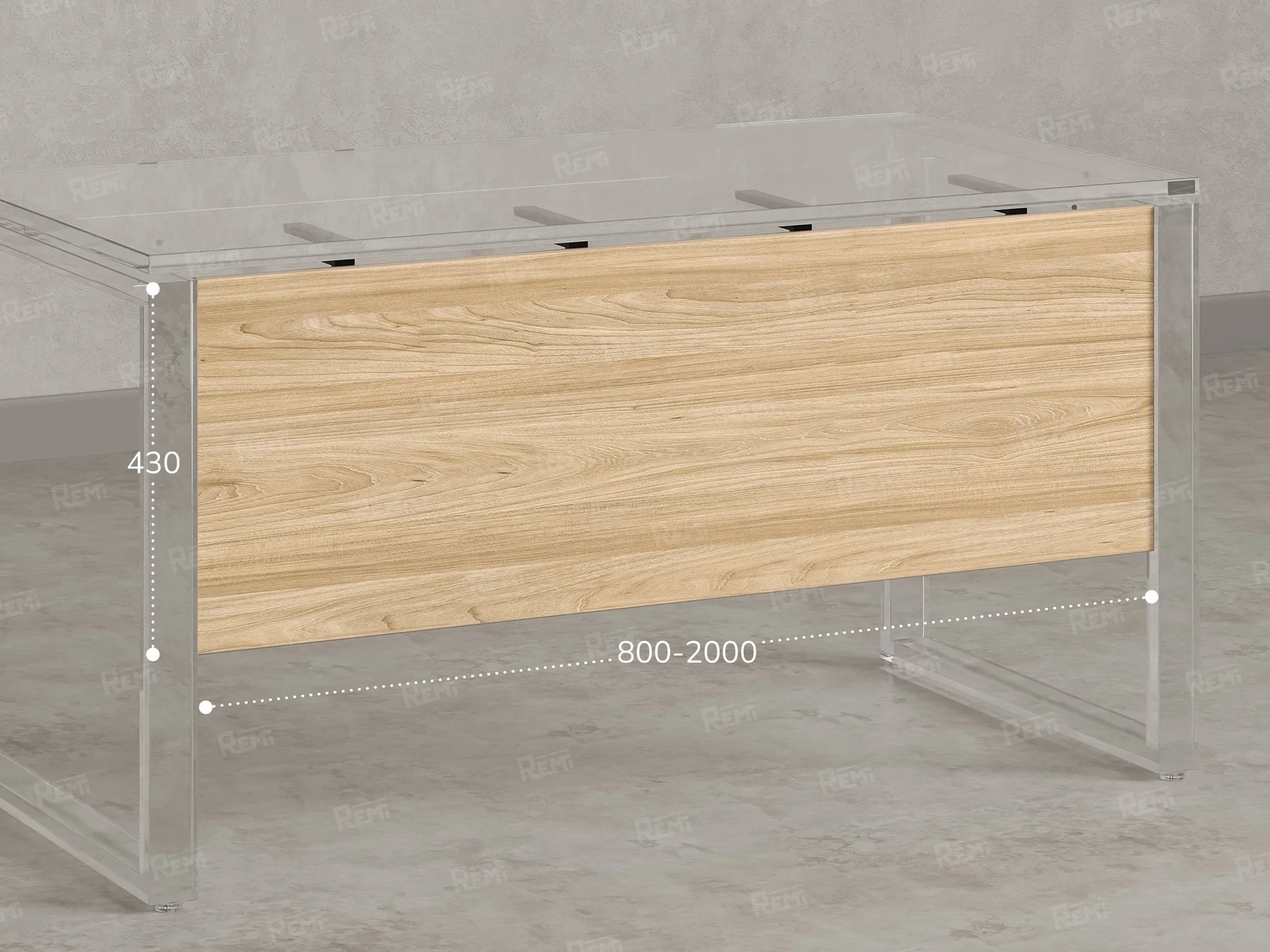 Нижний подвесной ЛДСП экран 1400x16x430 RM202-140x43 Вяз Швейцарский