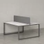 Бенч-система, 2 рабочих места, с одним тканевым экраном 1800x1200x750 RM169-1-18x12 Белый/Серый